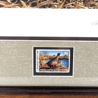 Vintage 1992 Minnesota Pheasant Habitat Stamp Print 10th Anniversary, Framed, Signed David Chapman, Wildlife Art, Hunting Decor