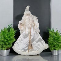 Vintage Father Christmas Musical Tree Topper, House of Lloyd, 18 1/2", Plays "Jingle Bells"
