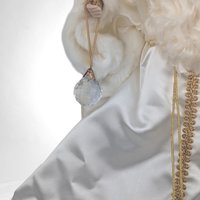 Vintage Father Christmas Musical Tree Topper, House of Lloyd, 18 1/2", Plays "Jingle Bells"
