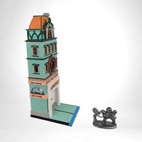 Vintage 1999 Department 56 Monopoly Old St. James Hospital Lighted Building with Figurine | Christmas Village Collectible | No Cord