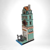 Vintage 1999 Department 56 Monopoly Old St. James Hospital Lighted Building with Figurine | Christmas Village Collectible | No Cord
