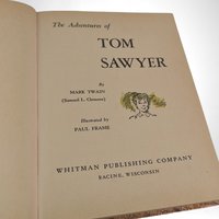 1955 The Adventures of Tom Sawyer | Mark Twain | Illustrated Hardcover | Whitman Publishing | Vintage Children's Book