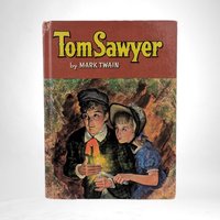 1955 The Adventures of Tom Sawyer | Mark Twain | Illustrated Hardcover | Whitman Publishing | Vintage Children's Book