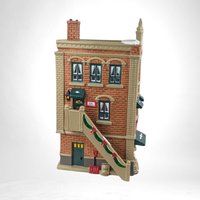 Vintage 1990 Department 56 Main Street Hardware | Original Snow Village | Lighted Christmas Village House | Ceramic Holiday Decor
