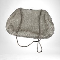 Vintage Silver Beaded Purse | Made in China | WPL11403 | Evening Bag | Unique Gift