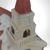 Vintage 1991 Ceramic Saint Mary's Church Village House | Lighted Christmas Village Building | Holiday Decor | Collectible Figurine