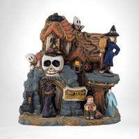 Vintage Halloween Ceramic Houses | Spooky Hollow Village | Haunted House, Bookstore, Witch Boutique | Collectible Halloween Decor
