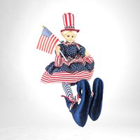 Vintage Cynthia Rowley 4th of July Elf | Patriotic Doll | Red, White, and Blue | Americana Decor