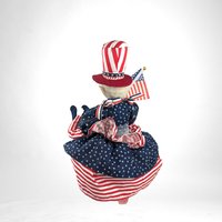 Vintage Cynthia Rowley 4th of July Elf | Patriotic Doll | Red, White, and Blue | Americana Decor