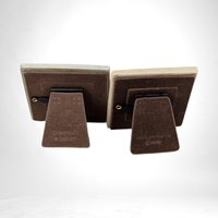 Vintage Set of 2 Small Classic Pooh Picture Frames | 3" Square
