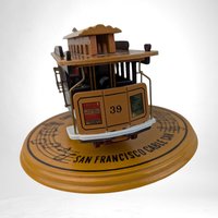 Vintage San Francisco Cable Car Music Box - Rotating Train, Collectible Souvenir, Home Decor, Gift for Travel Lovers, Powell and Hyde