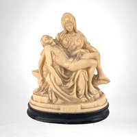 Vintage Santini Pieta Figurine | Religious Statue | Resin Sculpture | Home Decor | Spiritual Gift | 4 3/4"