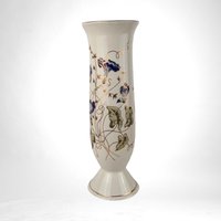 Vintage Zsolnay Hungary Vase, Porcelain Vase, Blue Flower Vase, Hand Painted Floral Vase, Home Decor, Gift for Collector