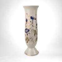 Vintage Zsolnay Hungary Vase, Porcelain Vase, Blue Flower Vase, Hand Painted Floral Vase, Home Decor, Gift for Collector