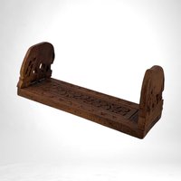 Vintage Hand Carved Wooden Bookends, Elephant Bookends, Adjustable Book Holder,  Desk Organizer, Unique Gift for Reader