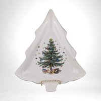 Vintage Nikko Christmas Tree Shaped Plate | Holiday Serving Dish | Christmas Decor | Collectible Plate