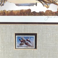 Vintage 1986 Minnesota Pheasant Stamp Print Framed, Signed James A. Meger, Wildlife Art, Hunting Decor, Cabin Decor, Gift for Hunter