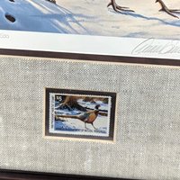 Vintage 1988 Minnesota Pheasant Habitat Stamp Print Framed, Signed Daniel Smith, Wildlife Art, Hunting Decor, Cabin Decor, Gift for Hunter