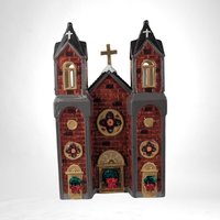 Vintage 1986 Department 56 "St. James Church" - Snowhorse Series - Lighted Ceramic Building - Christmas Village Collectible
