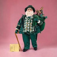 Kurt Adler Fabriche Dapper Irish Santa Doll -  Collectible Christmas Figurine -  Holiday Decor