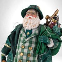 Kurt Adler Fabriche Dapper Irish Santa Doll -  Collectible Christmas Figurine -  Holiday Decor