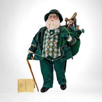 Kurt Adler Fabriche Dapper Irish Santa Doll -  Collectible Christmas Figurine -  Holiday Decor