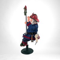 Vintage Fireman Santa Figurine,  Christmas Decor, Holiday Decor,  Firefighter Santa,  Collectible Santa,  Unique Christmas Gift