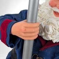 Vintage Fireman Santa Figurine,  Christmas Decor, Holiday Decor,  Firefighter Santa,  Collectible Santa,  Unique Christmas Gift