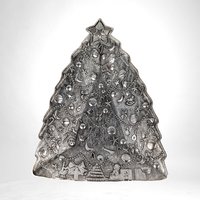 Vintage International Silver Company Christmas Tree Tray | Silver Plated Serving Tray | Holiday Decor