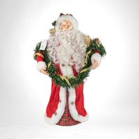 Vintage Santa Claus Tree Topper | Red Velvet | Christmas Decor | Festive Decor