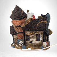 Vintage Halloween Ceramic Houses | Spooky Hollow Village | Haunted House, Bookstore, Witch Boutique | Collectible Halloween Decor