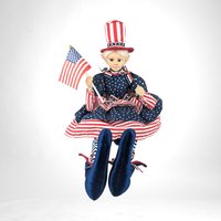 Vintage Cynthia Rowley 4th of July Elf | Patriotic Doll | Red, White, and Blue | Americana Decor