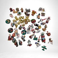 Vintage Miniature Christmas Ornaments, Hallmark Ornaments, Mini Ornaments for Crafts, Fairy Garden Decor, Dollhouse Ornaments