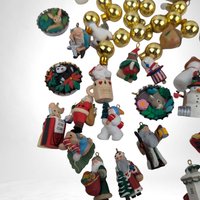 Vintage Miniature Christmas Ornaments, Hallmark Ornaments, Mini Ornaments for Crafts, Fairy Garden Decor, Dollhouse Ornaments