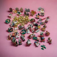 Vintage Miniature Christmas Ornaments, Hallmark Ornaments, Mini Ornaments for Crafts, Fairy Garden Decor, Dollhouse Ornaments