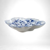 Vintage Andrea by Sadek Trinket Dish | Blue and White Porcelain Dish | Leaf Shaped Dish | Ring Dish | Vanity Tray