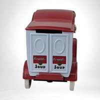 Vintage 1997 Gearbox Campbell's Soup 1912 Ford Model T Delivery Car Die Cast Bank | Collectible Red Truck | Retro Advertising Memorabilia