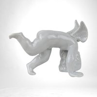 Vintage White Porcelain Tumbling Cherub Figurine | Angel Figurine | Home Decor | Collectible Figurine | Gift for Collector