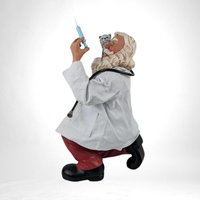 KSA "This Won't Hurt" Santa Doctor Figurine |  Christmas Decor |  Veterinarian Santa |  Collectible Figurine |  Unique Gift