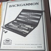 Vintage 1976 E.S. Lowe Tournament Backgammon Game | Complete with Instructions | Retro Board Game |  Classic Game