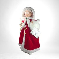 Vintage Telco Motion-ette Mrs. Claus Animated Figure, Christmas Decoration, Holiday Decor, Collectible, 23 1/2" Tall