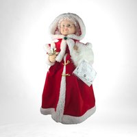 Vintage Telco Motion-ette Mrs. Claus Animated Figure, Christmas Decoration, Holiday Decor, Collectible, 23 1/2" Tall