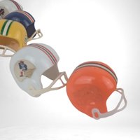 Vintage Vending Machine Mini Football Helmets, Lot of 27, Collectible NFL Sports Memorabilia, Retro Toy Helmets