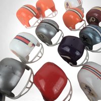 Vintage Vending Machine Mini Football Helmets, Lot of 27, Collectible NFL Sports Memorabilia, Retro Toy Helmets