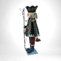 Pair of Vintage Metal Nutcrackers |  13" Soldier Figurines | Christmas Decorations |  Red & Green |  Holiday Decor | Unique Gift
