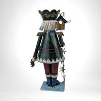 Pair of Vintage Metal Nutcrackers |  13" Soldier Figurines | Christmas Decorations |  Red & Green |  Holiday Decor | Unique Gift