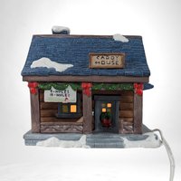 Vintage Roman Inc. Lighted Caddy House -  Christmas Village Collectible -  Golf Theme Holiday Decor - With Original Box