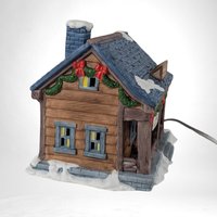 Vintage Roman Inc. Lighted Caddy House -  Christmas Village Collectible -  Golf Theme Holiday Decor - With Original Box