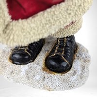 Vintage Kurt Adler Santa Claus Figurine -  Stiff Fabric with Toy Bag and Scroll -  Christmas Decor -  Collectible Santa
