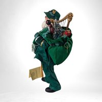 Kurt Adler Fabriche Dapper Irish Santa Doll -  Collectible Christmas Figurine -  Holiday Decor